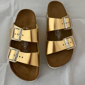 Birkenstock Arizona Rose Gold. Soft Footbed Sandals 38 Regular US 7-7.5 As new